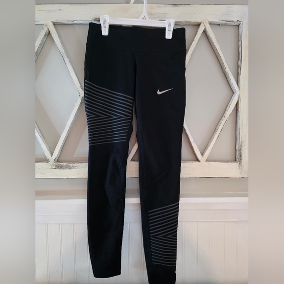 Nike DriFit Epic Run Flash Running Tight Black & Grey Size XS Legging - Picture 1 of 11